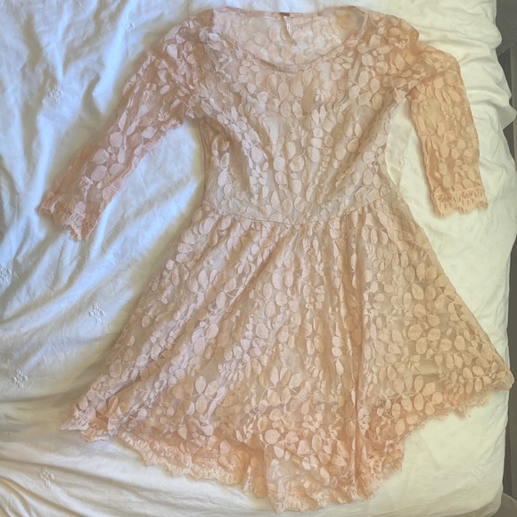 Free People Blush Lace Dress - Picture 3 of 5